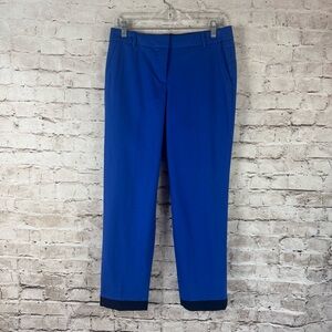 J. Crew Womens Size 2 Cafe Capri Pants 100% Wool Royal Navy Blue Business Casual
